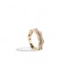 18K Solid Gold Natural White Diamond Triple Bypass Ring