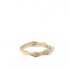 14K Solid Gold Natural White Diamond Stack Single Ring