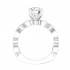 14K White Gold Semi Mount Semi Mount Non-Halo Engagement Ring