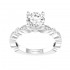 14K White Gold Semi Mount Semi Mount Non-Halo Engagement Ring