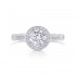 14K White Gold Semi Mount Round Halo Engagement Ring