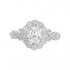 14K White Gold Semi Mount Oval Engagement Ring