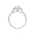14K White Gold Semi Mount Oval Engagement Ring