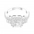 14K White Gold Semi Mount Cushion Halo Engagement Ring