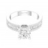 14K White Gold Semi Mount Baguettes Engagement Ring