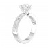14K White Gold Semi Mount Baguettes Engagement Ring