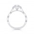 14K White Gold Semi Mount Oval Engagement Ring