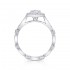 14K White Gold Semi Mount Oval Engagement Ring