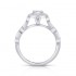 14K White Gold Semi Mount Oval Engagement Ring