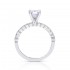 14K White Gold Semi Mount Non-Halo Engagement Ring