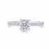 14K White Gold Semi Mount Non-Halo Engagement Ring
