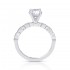 14K White Gold Semi Mount Non-Halo Engagement Ring
