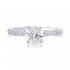 14K White Gold Semi Mount Non-Halo Engagement Ring