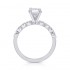 14K White Gold Semi Mount Non-Halo Engagement Ring