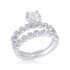 14K White Gold Semi Mount Non-Halo Engagement Ring