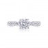 14K White Gold Semi Mount Non-Halo Engagement Ring