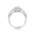 14K White Gold Semi Mount Round Halo Engagement Ring