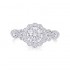 14K White Gold Semi Mount Round Halo Engagement Ring