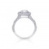 14K White Gold Semi Mount Round Halo Engagement Ring