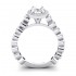 14K White Gold Semi Mount Oval Engagement Ring
