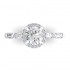 14K White Gold Semi Mount Round Halo Engagement Ring