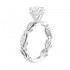 14K White Gold Semi Mount Non-Halo Engagement Ring
