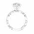 14K White Gold Semi Mount Non-Halo Engagement Ring