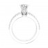14K White Gold Semi Mount Baguettes Engagement Ring