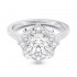 14K White Gold Semi Mount Cushion Halo Engagement Ring