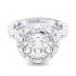 14K White Gold Semi Mount Round Halo Engagement Ring