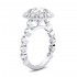 14K White Gold Semi Mount Round Halo Engagement Ring