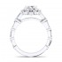 14K White Gold Semi Mount Baguettes Engagement Ring