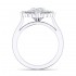 14K White Gold Semi Mount Oval Engagement Ring
