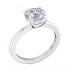 14K White Gold Semi Mount Solitaire Engagement Ring