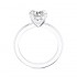 14K White Gold Semi Mount Solitaire Engagement Ring