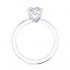 14K White Gold Semi Mount Oval Sollitaire Engagement Ring