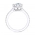 14K White Gold Semi Mount Round Halo Engagement Ring