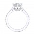 14K White Gold Semi Mount Oval Engagement Ring