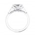 14K White Gold Semi Mount Non-Halo Engagement Ring