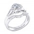 14K White Gold Semi Mount Non-Halo Engagement Ring