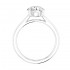 14K White Gold Semi Mount Solitaire Engagement Ring