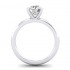 14K White Gold Semi Mount Solitaire Engagement Ring