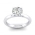14K White Gold Semi Mount Solitaire Engagement Ring