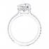 14K White Gold Semi Mount Round Halo Engagement Ring