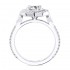 14K White Gold Semi Mount Round Halo Engagement Ring