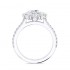 14K White Gold Semi Mount Vintage Engagement Ring