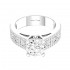 14K White Gold Semi Mount Baguettes Engagement Ring