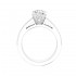 14K White Gold Semi Mount Baguettes Engagement Ring