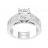 14K White Gold Semi Mount Baguettes Engagement Ring
