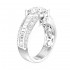 14K White Gold Semi Mount Baguettes Engagement Ring